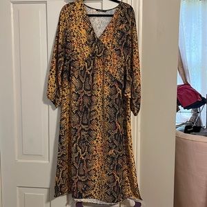 Boo hoo long sleeve midi dress